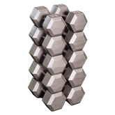 Grey Hex Dumbell set 55-75lb pairs